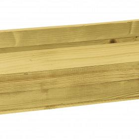 Bloembak rechthoek 25x82x34 cm (HxBxD), groen geïmpregneerd