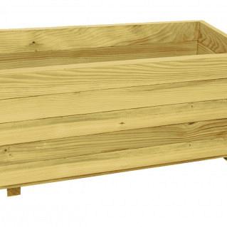 Bloembak rechthoek 39x100x50 cm (HxBxD), groen geïmpregneerd