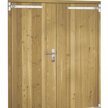 Douglas dubbele dichte deur inclusief kozijn, 168x201 cm, groen geïmpregneerd