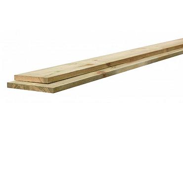Midden-Europees vuren fijnbezaagde plank 1,9x14,5x179,5 cm, groen geïmpregneerd