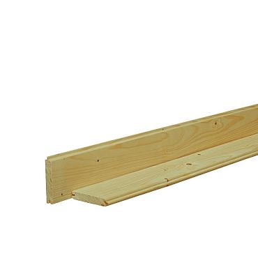 Scandinavisch vuren geschaafd dakbeschot 1,6x10x420 cm, groen geïmpregneerd