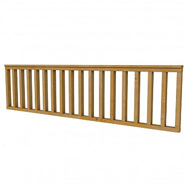 Hekwerk recht douglas type C, 278,5x73 cm, groen geïmpregneerd