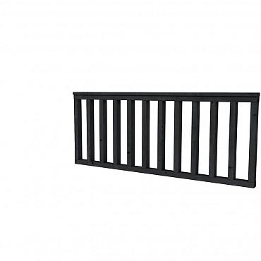 Hekwerk recht douglas type A, 178,5x73 cm, zwart geïmpregneerd