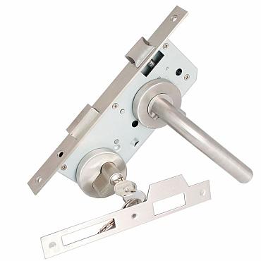 Slotset luxe met RVS beslag (excl. plaatduimen) 25040453 met ronde rozetten