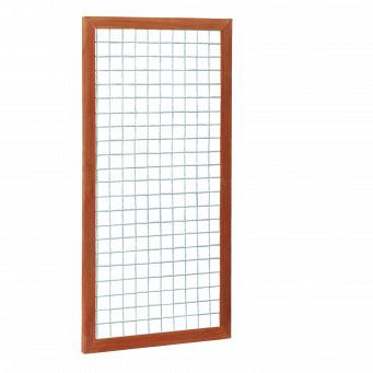 Hardhouten betonijzertrellis met maas 7,5x7,5 cm, in raamwerk 4,5x7,0 cm, 90x180 cm