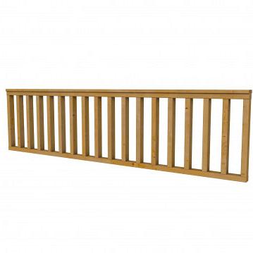 Hekwerk recht douglas type C, 278,5x73 cm, groen geïmpregneerd