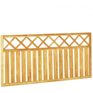 Rechthek met trellis 180x90 cm, groen geïmpregneerd