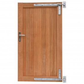 Hardhouten enkele toegangspoort, verticaal, 100x180 cm Incl beslag
