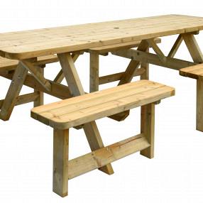 Picknicktafel Family, bladmaat 70x240 cm, groen geïmpregneerd