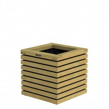 Bloembak Elan 50 Excellent, 50x50x50cm, groen geïmpregneerd.