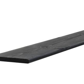 Grenen geschaafde schuttingplank 1,5x14x179,5 cm, geïmpregneerd en zwart gedompeld