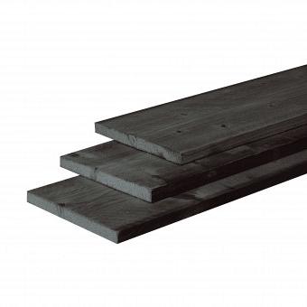 Douglas fijnbezaagde plank 2,2x20x500 cm, zwart gedompeld