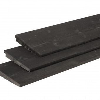 Douglas Zweeds rabat 1,1-2,7x19,5x500cm, zwart gedompeld
