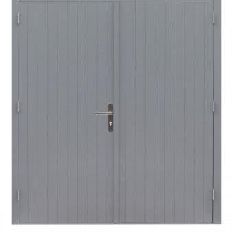 Hardhouten dubbele dichte deur Prestige, 202x221 cm, grijs gegrond