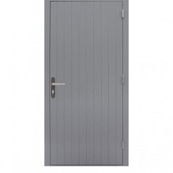 Hardhouten enkele dichte deur Prestige, rechtsdraaiend, 109x221 cm, grijs gegrond