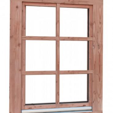 Douglas draai-kiepraam Prestige met dubbelglas, 84,4x120,4 cm, onbehandeld