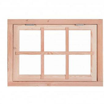 Douglas 6-ruits uitzetraam, 91x74 cm, kleurloos geïmpregneerd
