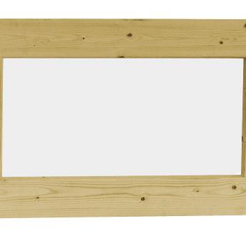 Vuren vast raam met melkglas, 72x45 cm, groen geïmpregneerd