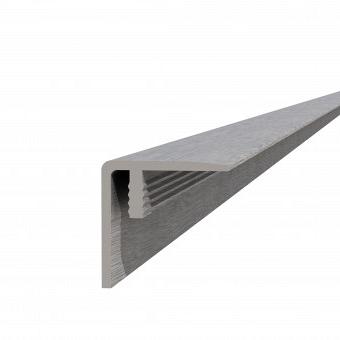 Composiet hoekprofiel/plint 4x4x300 cm, grijs