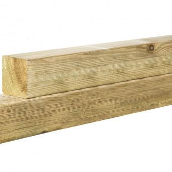 Grenen geschaafde paal 8,8x8,8x210 cm, zonder diamantkop, groen geïmpregneerd