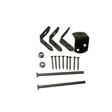 Uni-beslag tbv 1 betonpaal, zwart gepoedercoat