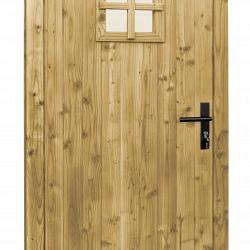 Douglas enkele 1-ruits deur inclusief kozijn, linksdraaiend, 90x201 cm, groen geïmpregneerd