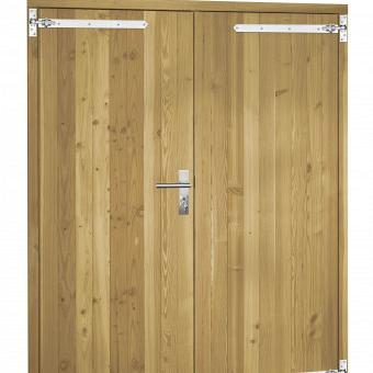 Douglas dubbele dichte deur inclusief kozijn, 168x201 cm, groen geïmpregneerd