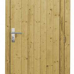 Vuren enkele dichte deur inclusief kozijn, rechtsdraaiend, 90x201 cm, groen geïmpregneerd