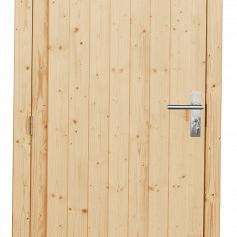 Vuren enkele dichte deur inclusief kozijn, linksdraaiend, 90x201 cm, onbehandeld