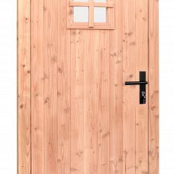 Douglas enkele 1-ruits deur inclusief kozijn, linksdraaiend. 90x201 cm, transparant gespoten.