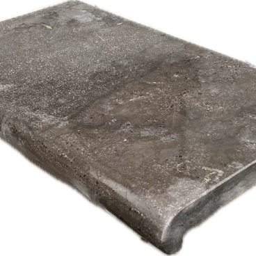 Uitverkoop Zwembadrand/Afdekrand Spotted Blue recht met neus 50x30x3/5cm type F