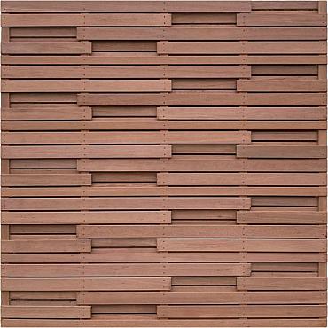 Keruing scherm 60 Rhombus 180x180cm