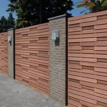 Keruing scherm 60 Rhombus 180x180cm