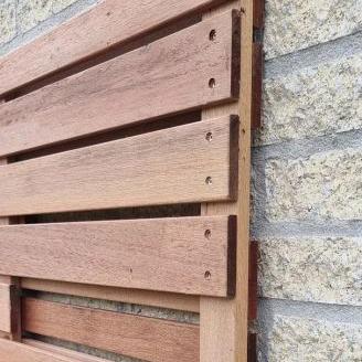 Keruing scherm 60 Rhombus 180x180cm