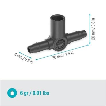Gardena 13216 T-stuk 3/16" voor sproeiers