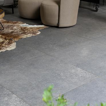 Keramische tegel Solido 90x90x3cm Bluestone Black