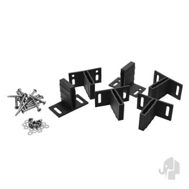 Alum. Design T-beslagset tbv WPC scherm 6 st, kleur antraciet