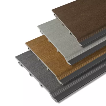 Composiet rabatplank glad 1,5x17,3x290cm Teak