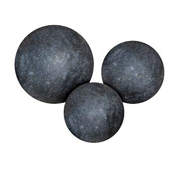 Set bollen Black granite, gepolijst 1x25 cm, 1x35 cm,1x45 cm