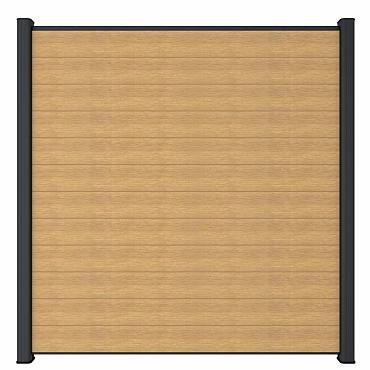 NewTechWood composiet scherm 180x180cm Red Cedar (incl. onder- en bovenprofiel en startblokjes)