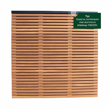 Thermo geschaafd lattenscherm Ayous 180x180cm