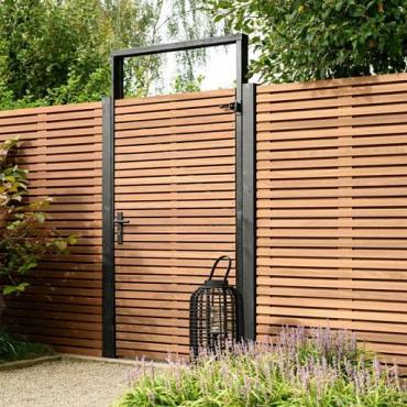 Thermo geschaafd lattenscherm Ayous 180x180cm