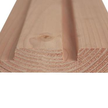 Douglas geschaafd rhombusprofiel 2,7x14x400cm, onbehandeld.
