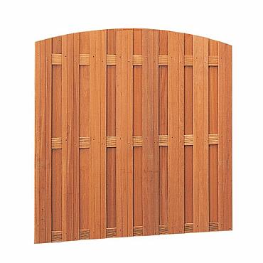 Hardhouten scherm 15pl. met toog 180x170/180cm