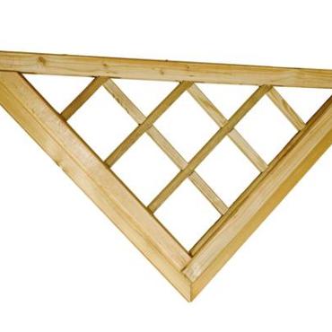 Naaldhout geschaafde inzet trellis, 129x92x4,8cm, groen geïmpregneerd
