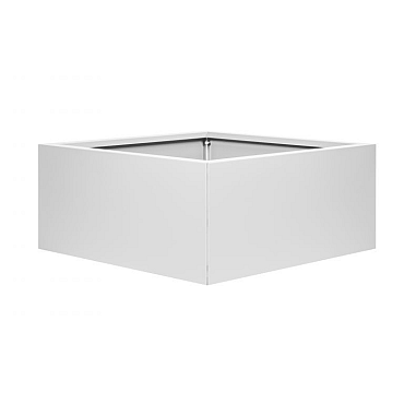 Bloembak vlak WIT 90x90x60cm excl. bodem