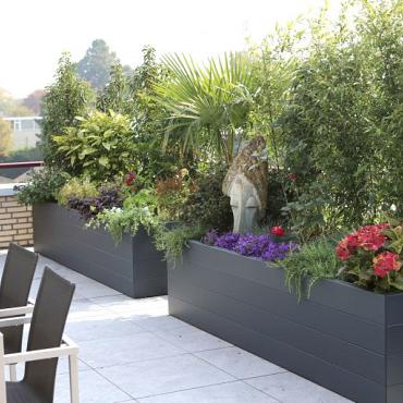 Bloembak - ANTRACIET 120x120x28 cm