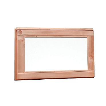 Douglas vast raam met melkglas. 72x40 cm, transparant gespoten.