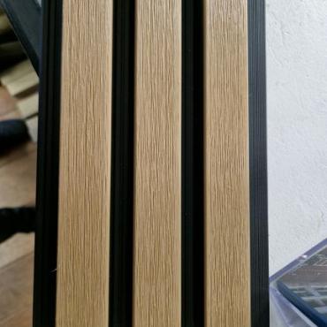 PROMO Composiet rhombusprofiel triple 3,3x17x290cm cedar+zwart