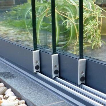 Glazen schuifwand compleet - blank glas